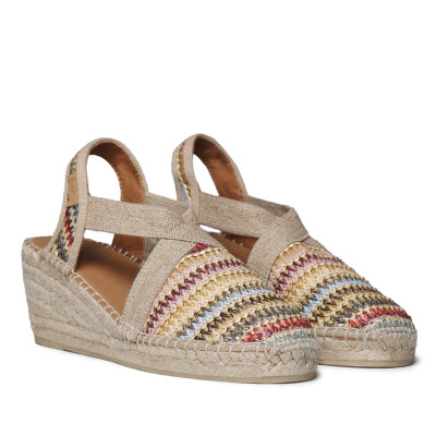 Alpargatas de cuña media Terra en rafia para mujer Toni Pons - Tpterranmb