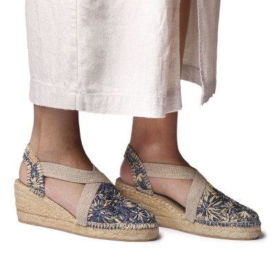 Terrarf alpargatas para mujer cómodas en rafia floral Toni Pons - Tpterrarfm