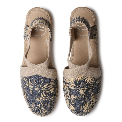 Terrarf alpargatas para mujer cómodas en rafia floral Toni Pons - Tpterrarfm