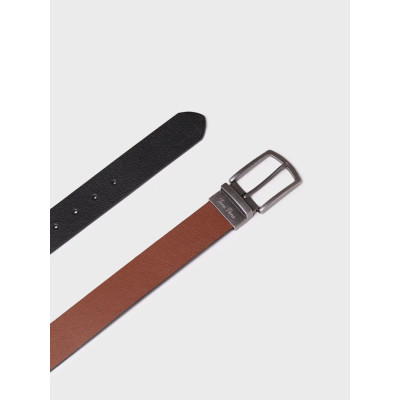 Cinturón de hebilla reversible Estanis de piel negro y marrón Toni Pons - Tpestanis