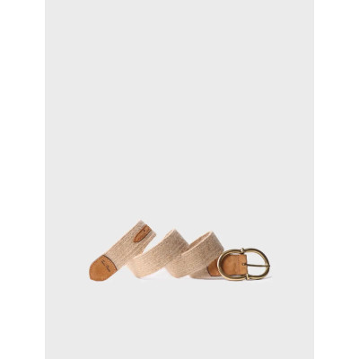 Cinturón de tejido tipo esparto en beige para mujer Toni Pons - Tpnela