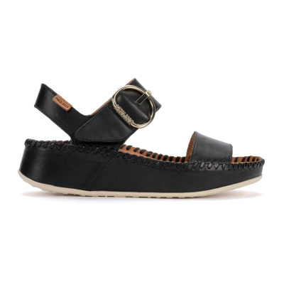Sandalias de cuña Marina Pikolinos con velcro negras mujer - Pk0709n