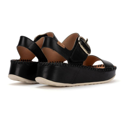 Sandalias de cuña Marina Pikolinos con velcro negras mujer - Pk0709n