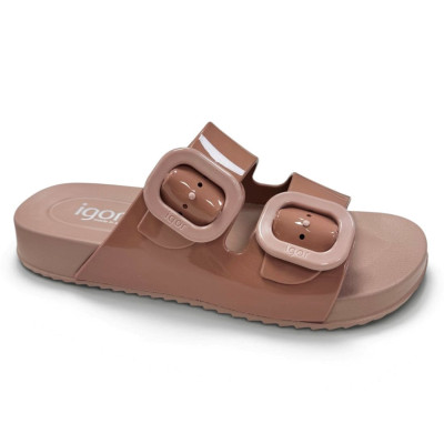 Chanclas anatómicas Igor Habana brillo rosa con hebillas - Ig10334r
