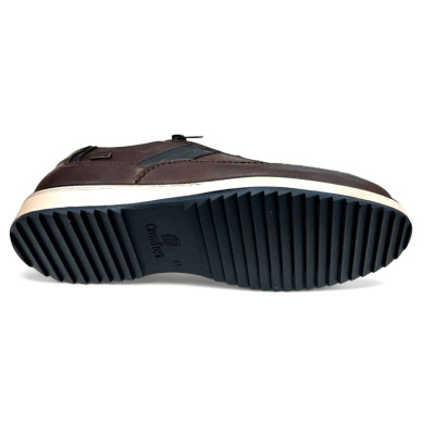 Zapatos ancho especial impermeables G Comfort con cremallera marrones - Gc1727c