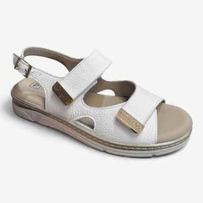 Sandalias de velcro blancas Pitillos para pies delicados mujer - P11000