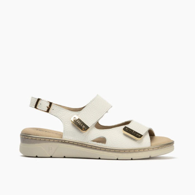 Sandalias de velcro blancas Pitillos para pies delicados mujer - P11000