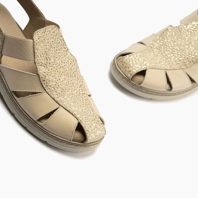 Sandalias cuña baja pies delicados Pitillos con elasticos - P11003