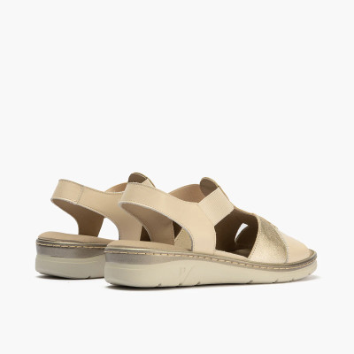 Pitillos sandalias ancho especial con brillantes cuña baja mujer - P11002