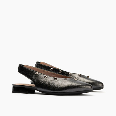 Pitillos zapatos de vestir planos con tacon bajo y tachas mujer - P11173