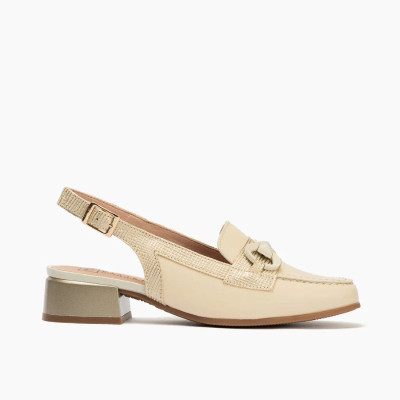 Mocasines comodos tacon bajo para mujer Pitillos destalonados - P11151
