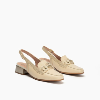 Mocasines comodos tacon bajo para mujer Pitillos destalonados - P11151