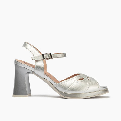 Sandalias de vestir tacon alto Pitillos para mujer plata - P11225