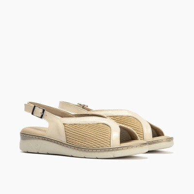Sandalias con material elástico horma ancha mujer Pitillos - P11004
