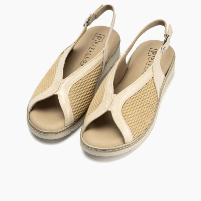 Sandalias con material elástico horma ancha mujer Pitillos - P11004