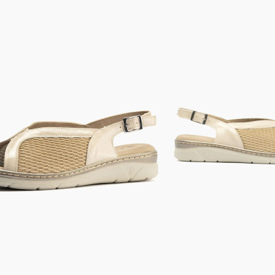 Sandalias con material elástico horma ancha mujer Pitillos - P11004