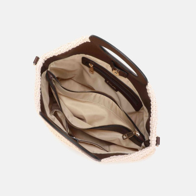 Bolso de mano grande Brisa en rafia cruda y beige mujer - Cnp20950