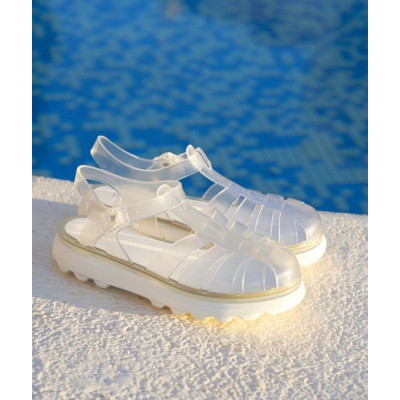 Cangrejera de estilo retro Vega cristal blanco y lila Igor - Ig10361
