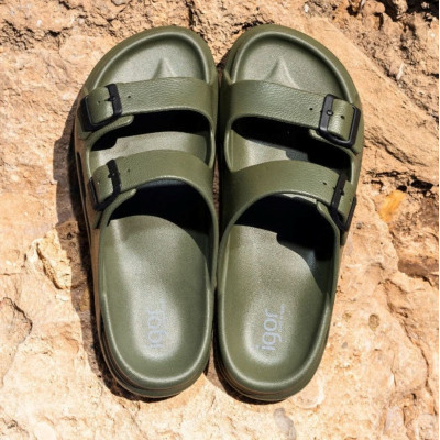 Sandalias piscina horma ancha Triton kaki par ahombre Igor - Ig10347k