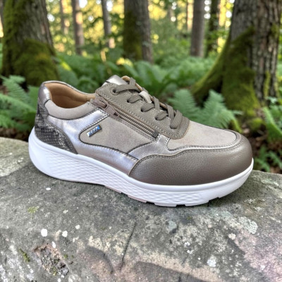 Zapatos deportivos anchos impermeables G Comfort para mujer en piel - Gc2731tc