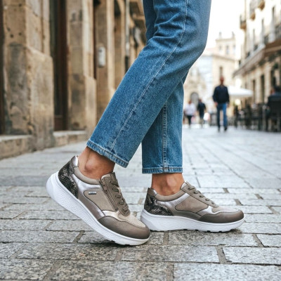 Zapatos deportivos anchos impermeables G Comfort para mujer en piel - Gc2731tc