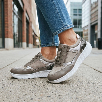 Zapatos deportivos anchos impermeables G Comfort para mujer en piel - Gc2731tc