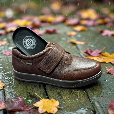 Zapatos de hombre anchos GComfort impermeables con velcro Gca952cs