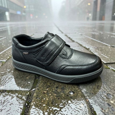 G-Comfort zapato horma ancha impermeable hombre con velcro negro - Gca952s