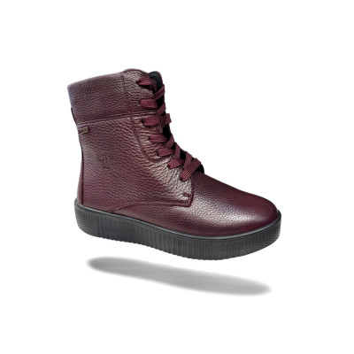 Botas cómodas impermeables con cordones G Comfort mujer burdeos - Gc9121r