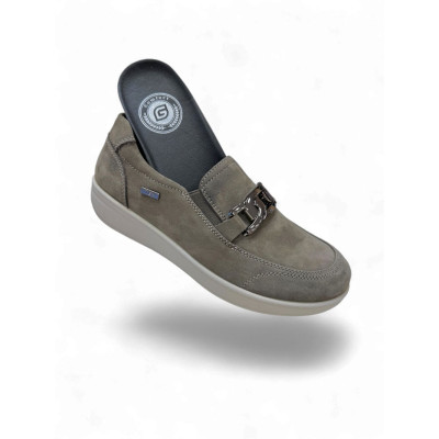 Zapatos mocasines nobuk ancho especial impermeables G Comfort mujer - Gc6503g