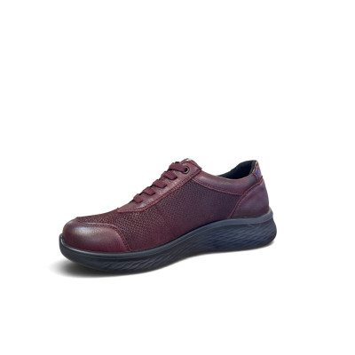 Zapatos deportivos burdeos ancho especial G Comfort con cremalleras - Gcp819rf