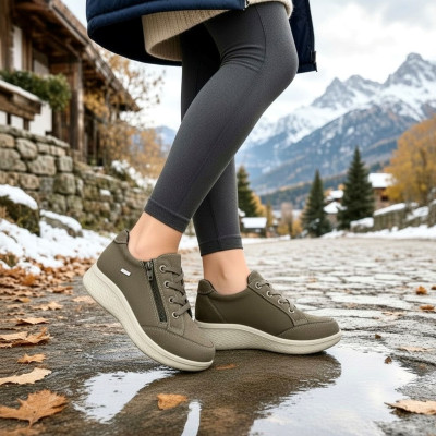 G Comfort zapatos sport horma ancha impermeable con cremallera mujer - Gcp811g