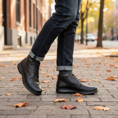 Botas Notton para hombre de piel con cordones ligeras - N0403