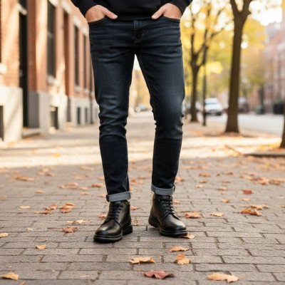 Botas Notton para hombre de piel con cordones ligeras - N0403