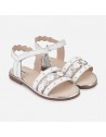 Sandalia para niña de vestir Mayoral blanca talla 28 Ma43161