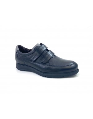 Zapatos Fluchos con Velcro hombre Zeta negro F0608