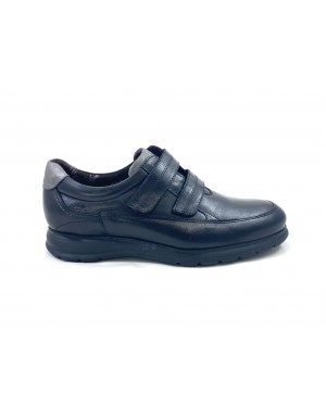 Zapatos Fluchos con Velcro hombre Zeta negro F0608