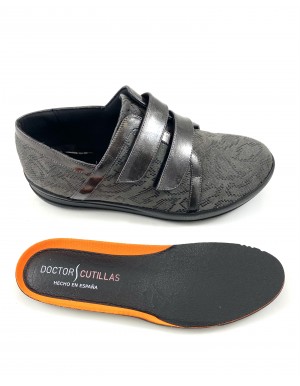 Doctor Cutillas Zapato ancho de mujer con doble velcro (50732)