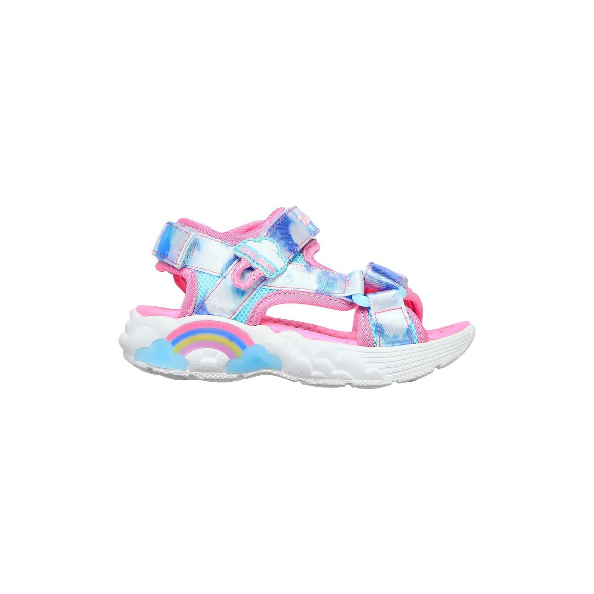 Sandalia Skechers niña nubes azul 22 y 23 luces Sk302975n