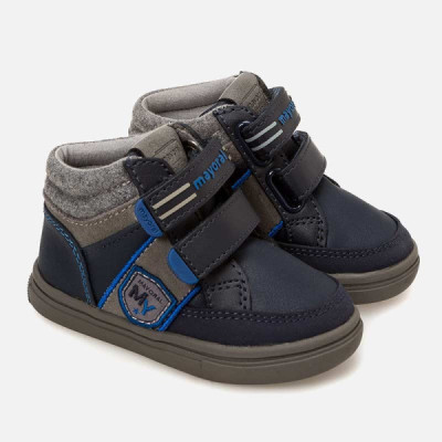 Bota Mayoral bebe 21 y 22  velcro marino - ma42070