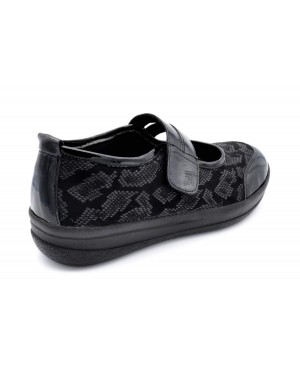 Zapato Doctor Cutillas mercedes negra velcro ancho especial Doc50715