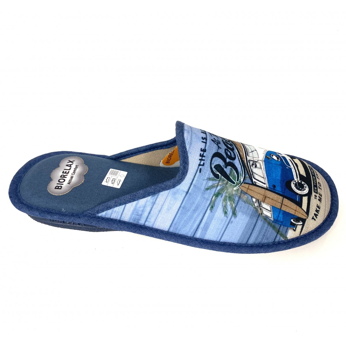 Biorelax zapatilla de casa acolchada Chico azul Bio1421