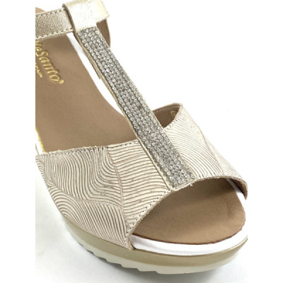 Pie Santo Sandalia Vestir Ancho Especial Brillantes pie200350