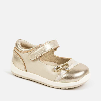 Zapato Mayoral Mercedes piel niña oro y plata 18 al 22 Ma41124