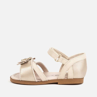 Sandalia vestir Mayoral ceremonia bebe niña dorada Ma41150