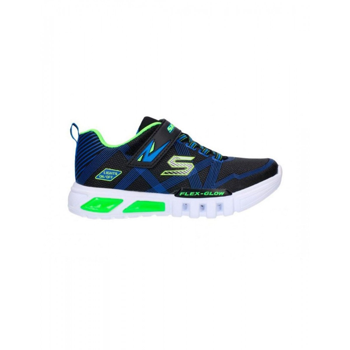 Skechers deportivo luces niño azul y verde Sk90542