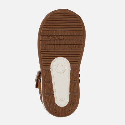 Mayoral sandalia de piel bebe niño cuero y marino Ma41174