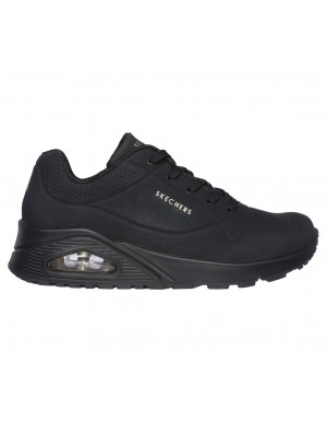 Deportiva Skechers mujer Uno Stand On Air rosa y negra 73690