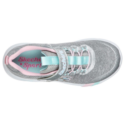 Zapatiilas Deportivas Skechers niña peque plateadas - SK302021