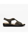 Pitillos sandalia ancho especial mujer negro 5001